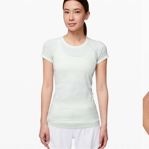 NWT lululemon Swiftly Speed Short Sleeve
Polar Ice / White / Blue - Picture 3 of 4